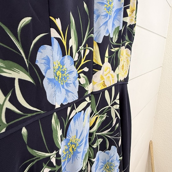 HOBBS‎ LONDON CARLY MIDI FLORAL DRESS Navy Sleeveless Tea Brunch Wedding Women 4 - Picture 11 of 16